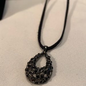 Lia Sophia Black Crystals Necklace